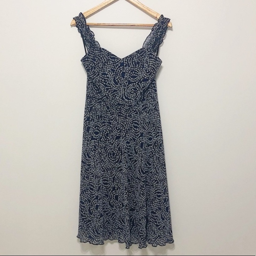Connected Midi Tank Dress - 8 Navy White Floral